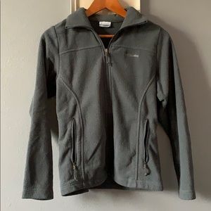 Grey Columbia zip up fleece jacket